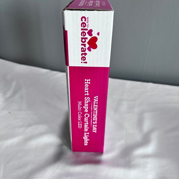 ✨VALENTINE’S DAY Heart Shape Curtain Lights Multi Color LED 124 Lights 8ft x 5ft - Picture 4 of 5